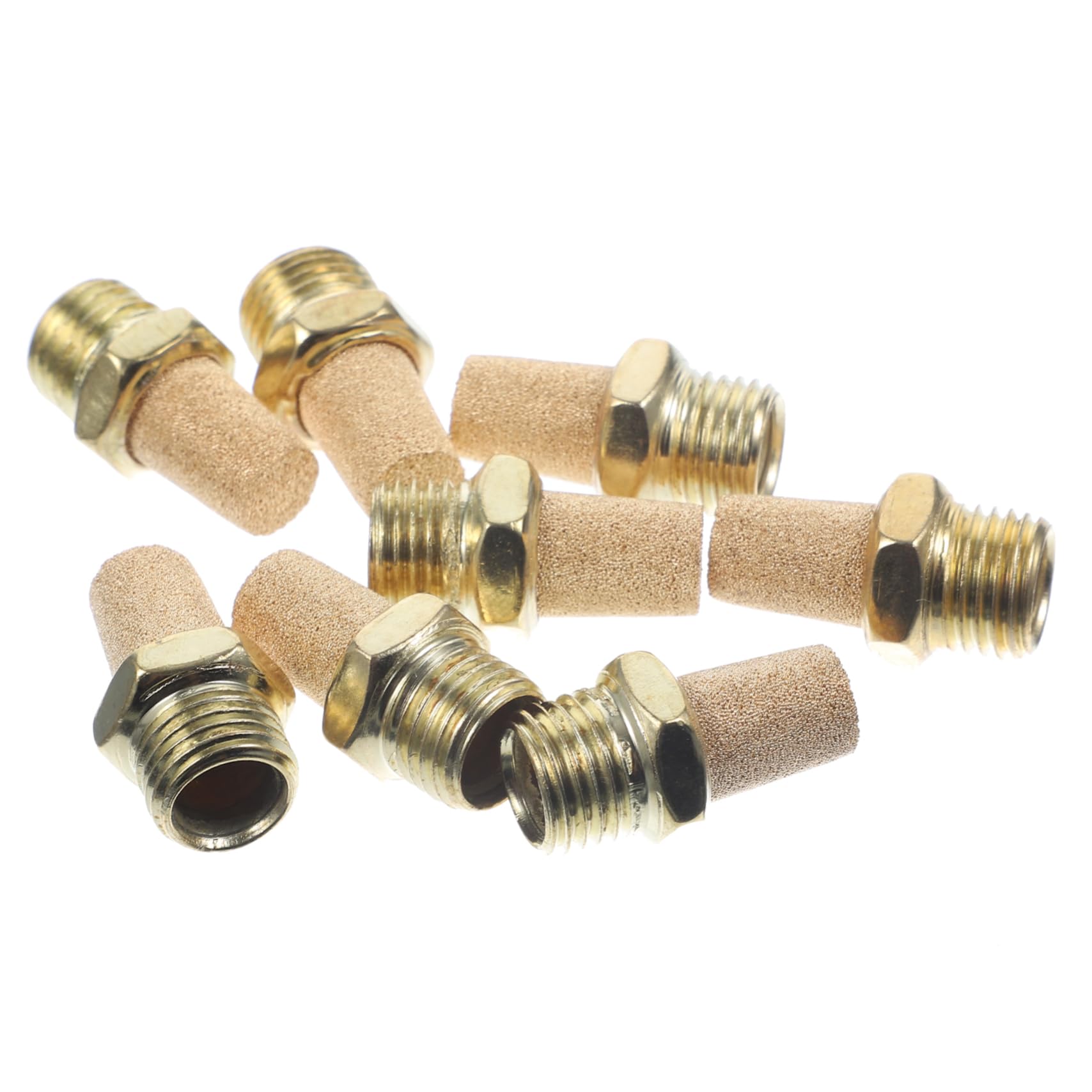 AUTSUPPL Pneumatic Valve Muffler 8pcs Muffler 1/4 Thread Efficient Noise Reduction for Pneumatic Equipment