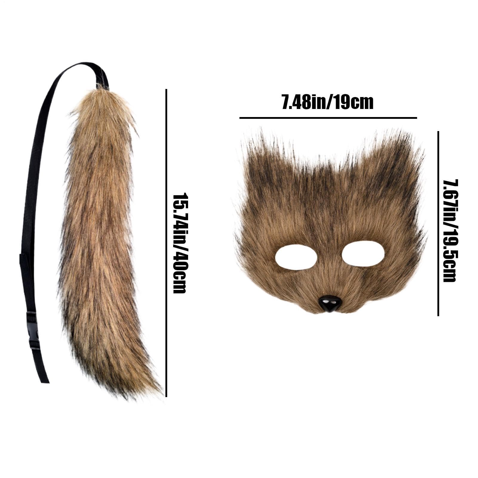 Costume da volpe per bambini, realistico, accessorio per cosplay