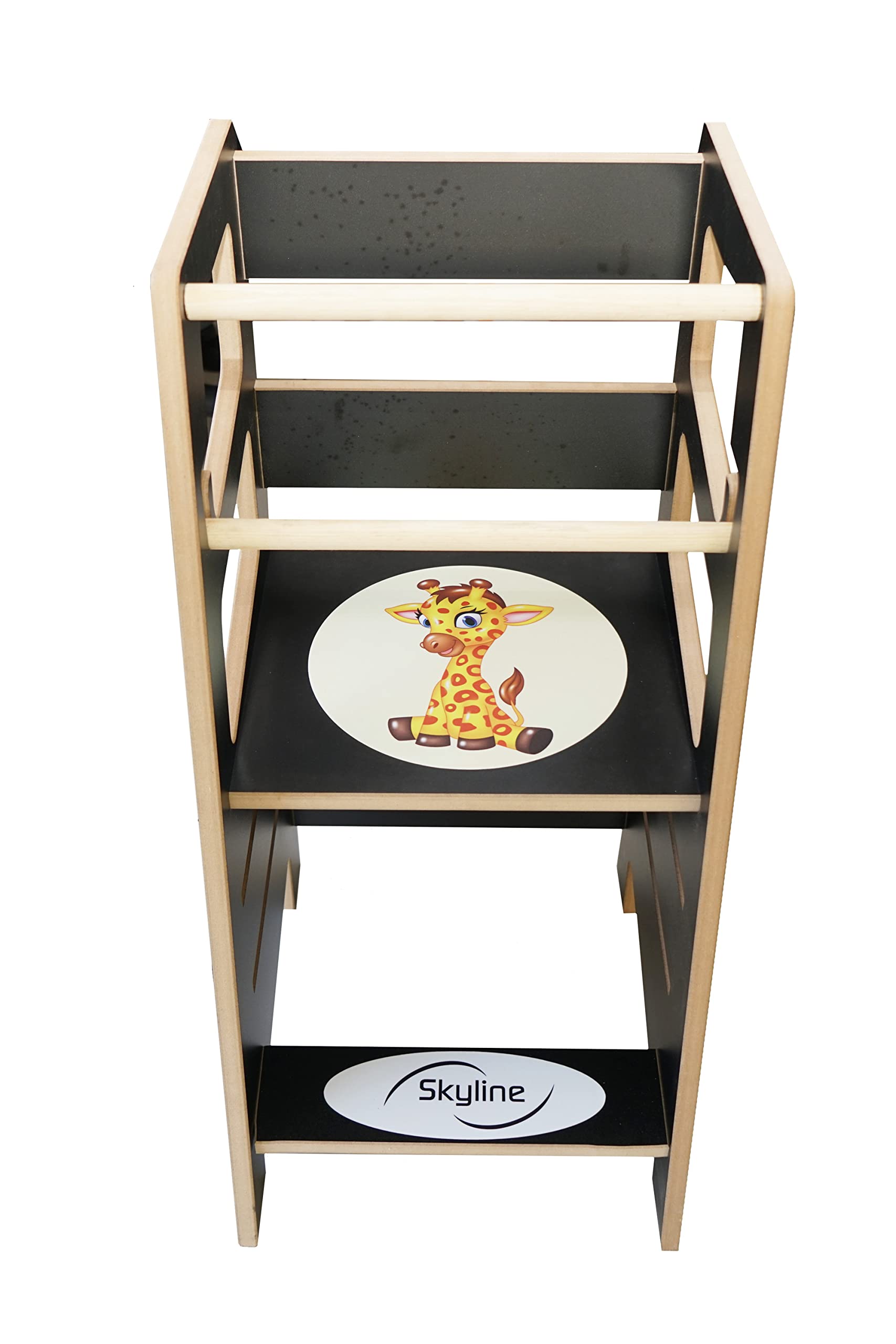 Skyline Torre de aprendizaje de madera para niños I Silla de aprendizaje Montessori I Ayudante de cocina con altura ajustable y riel de seguridad I Torre de aprendizaje Cocina Muebles infantiles I Más