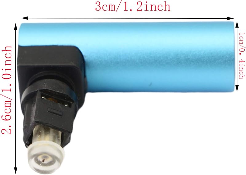 GINTOOYUN 360 Fokos Digitális Optikai Toslink Adapter - 90 Fokos Derékszögű Csatlakozó, Kék, 2 db - Zajmentes Hangátvitel Házimozi Rendszere