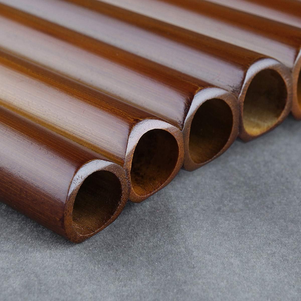 8 Pipes Natural Bamboo Mini Portable Pan Flute Chinese Traditional Musical Instrument Brown Pan Pipes Easy to Learn (Right Hand) : Musical Instruments