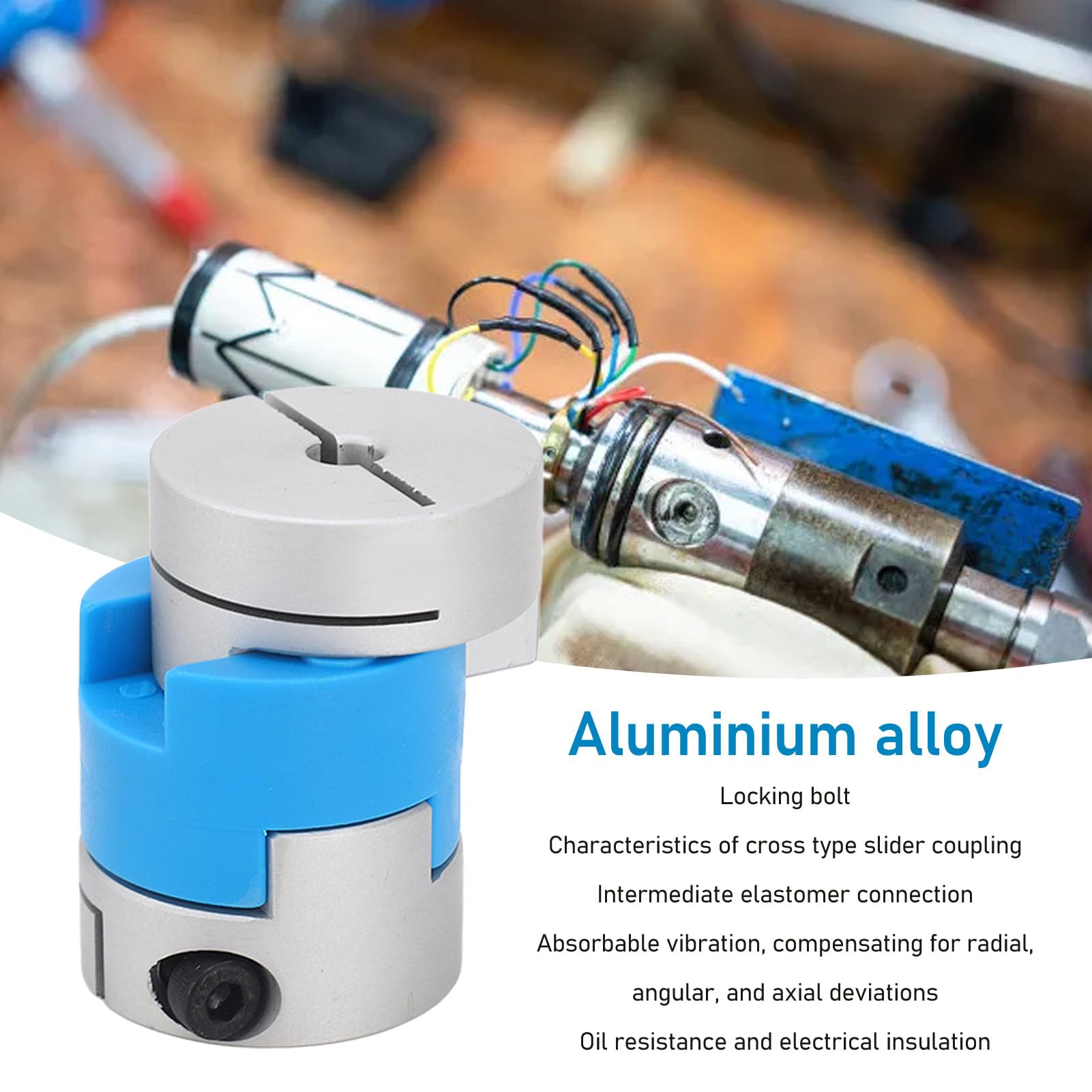 ANKROYU DL45 Flexible Coupler, Aluminum Alloy PA66 Shaft Coupler, Large Torsion Coupling, Cross Shaped Slider Coupling for Servo Motor Screw