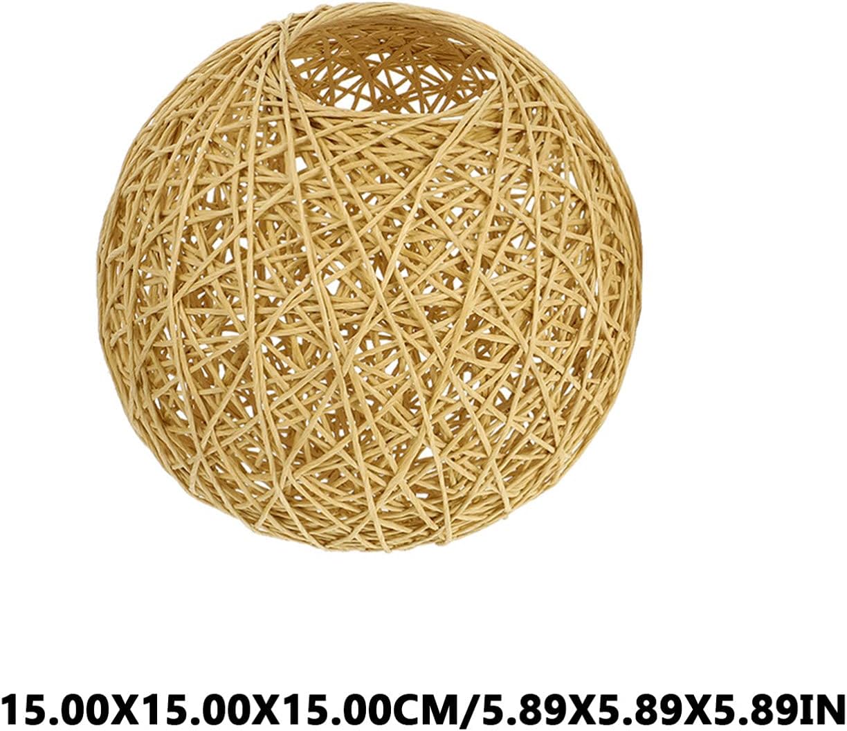 Uonlytech 6pcs Rattan Lampshade Decorative Lamp Cover for Craft Lighting Elegant Weaving Design Easy Installation Creates Warm Atmosphere