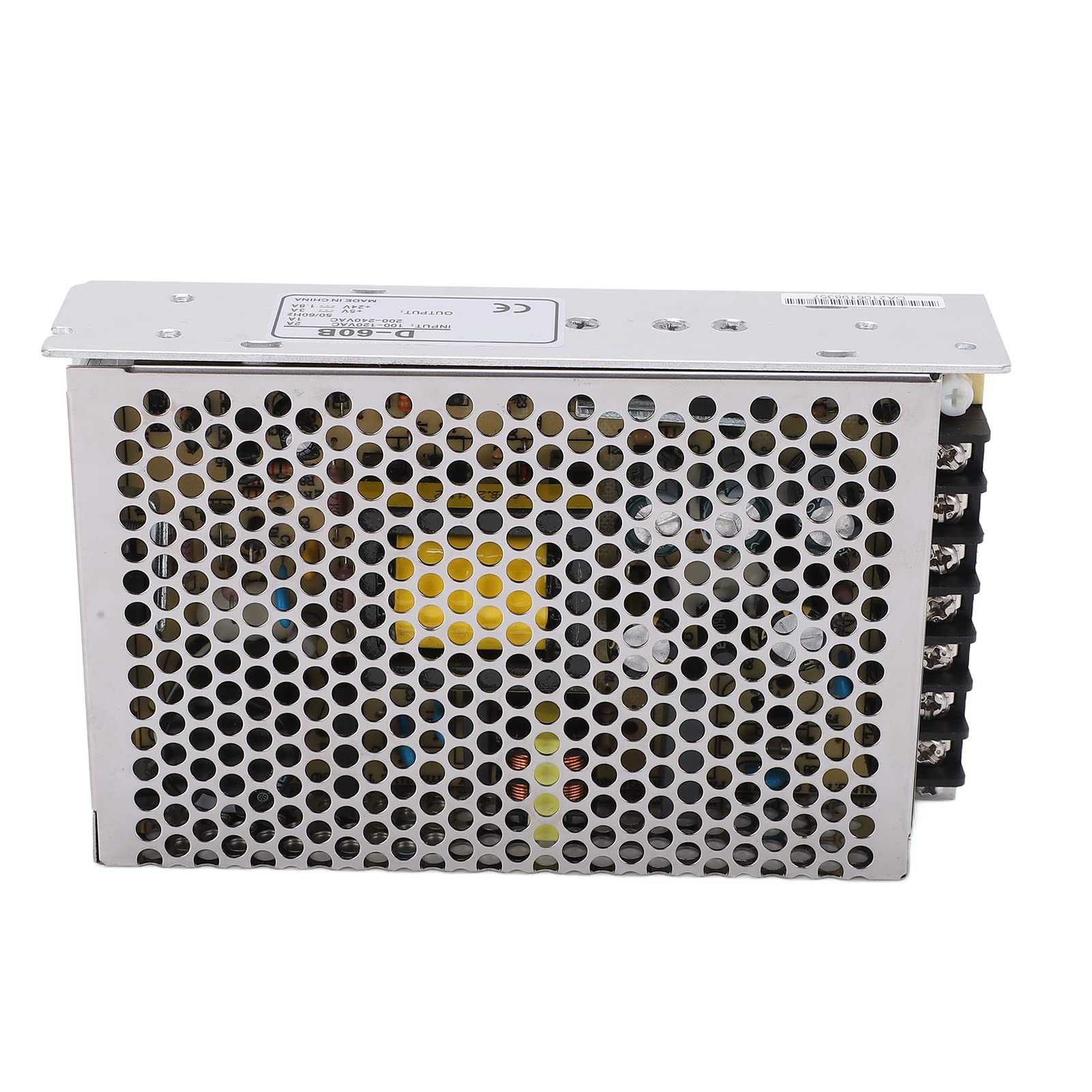 Fafeicy Alimentatore D-60B DC a Doppia Uscita 5V 24V con Protezione Sovraccarico e Cassetta di Giunzione per Macchinari Elettronici