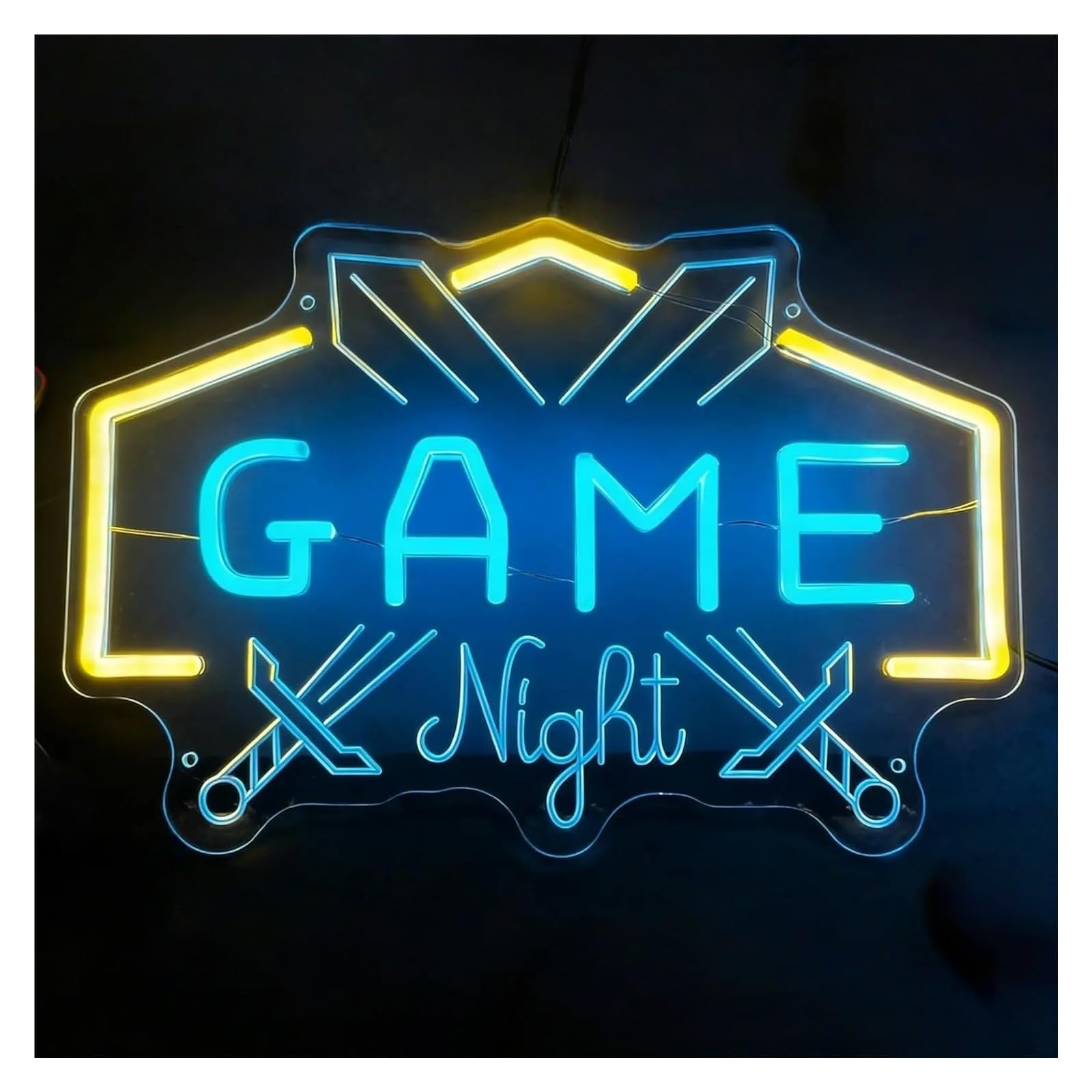 XENITE Hanging Art Neon Signs Game Neon Sign USB Dimmable LED Light for Bar Garage Gaming Room Bedroom Decoration 40X27cm