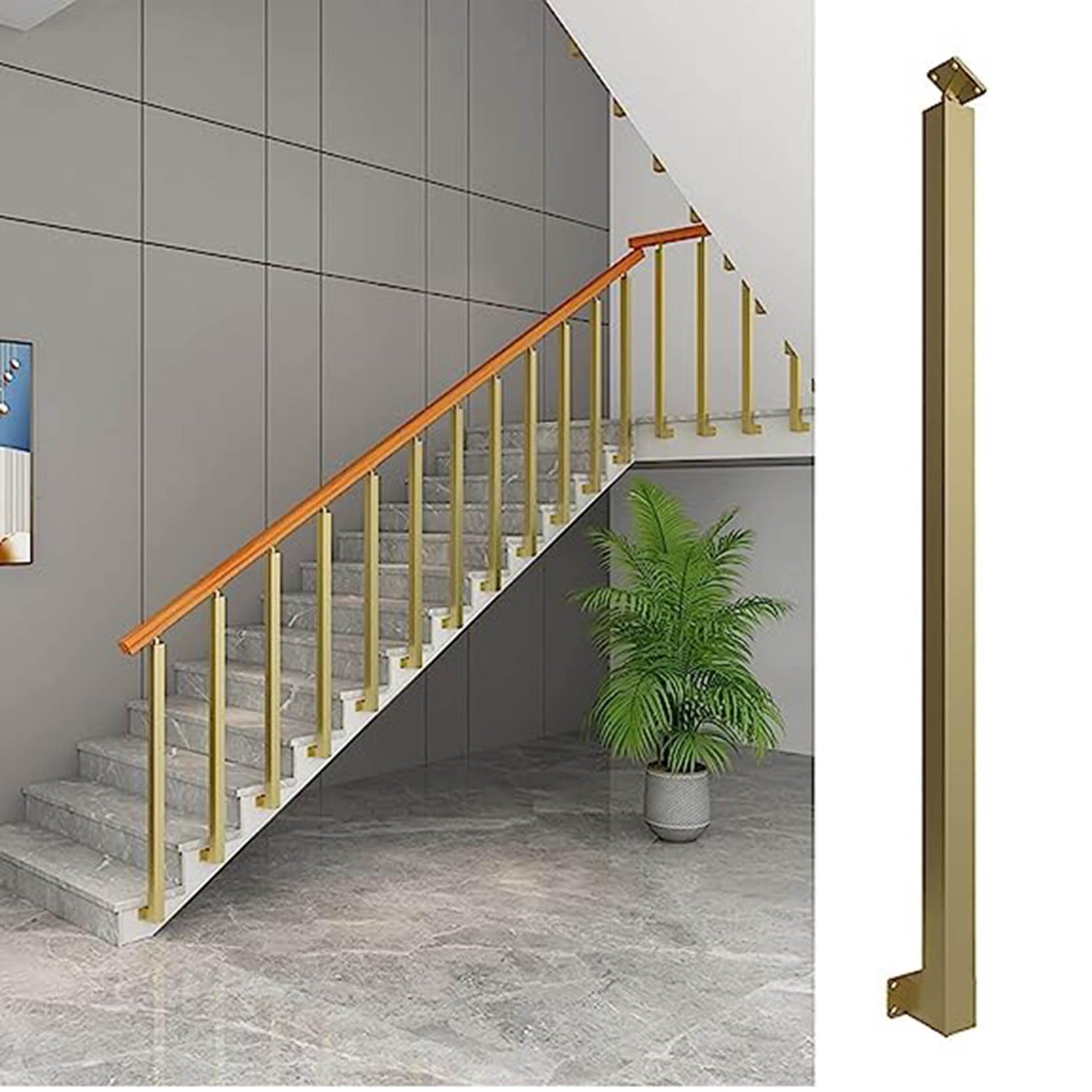Poteaux de garde-corps en métal noir design pour balustrade d'escalier