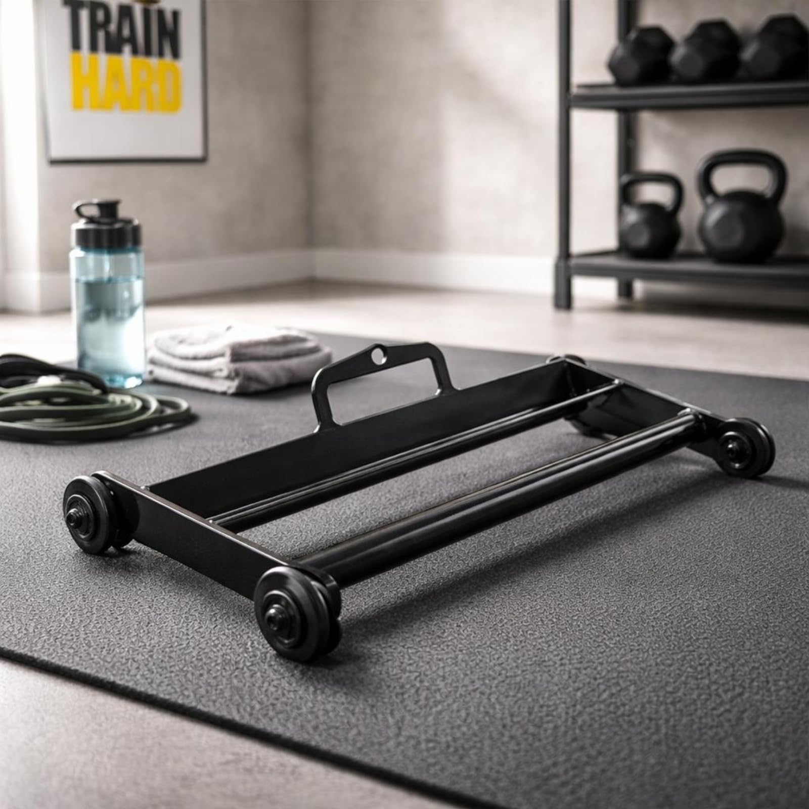 Bauchmuskel Roller Trainingsgerät Fitnessrolle Übungsrad Core mit Kompaktem Metallrahmen Und Laufrädern Glattes Rollen für Heimfitness Rumpfstabilität, Gesäßmuskel-Rolle