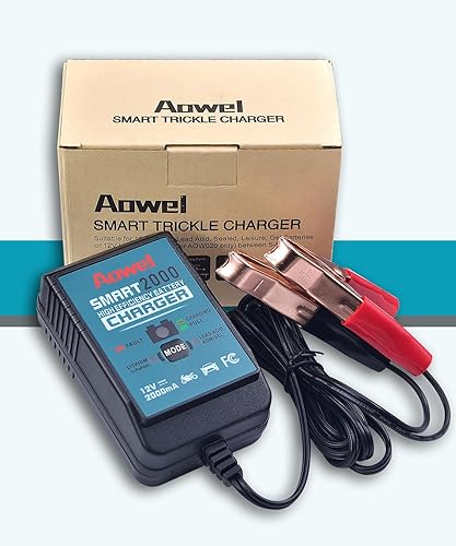 Miniatura 5 de Cargador de batería totalmente automático de 12 V, 2 amperios y mantenedor para automóvil, cortacésped, ATV, motocicleta, barco, litio marino