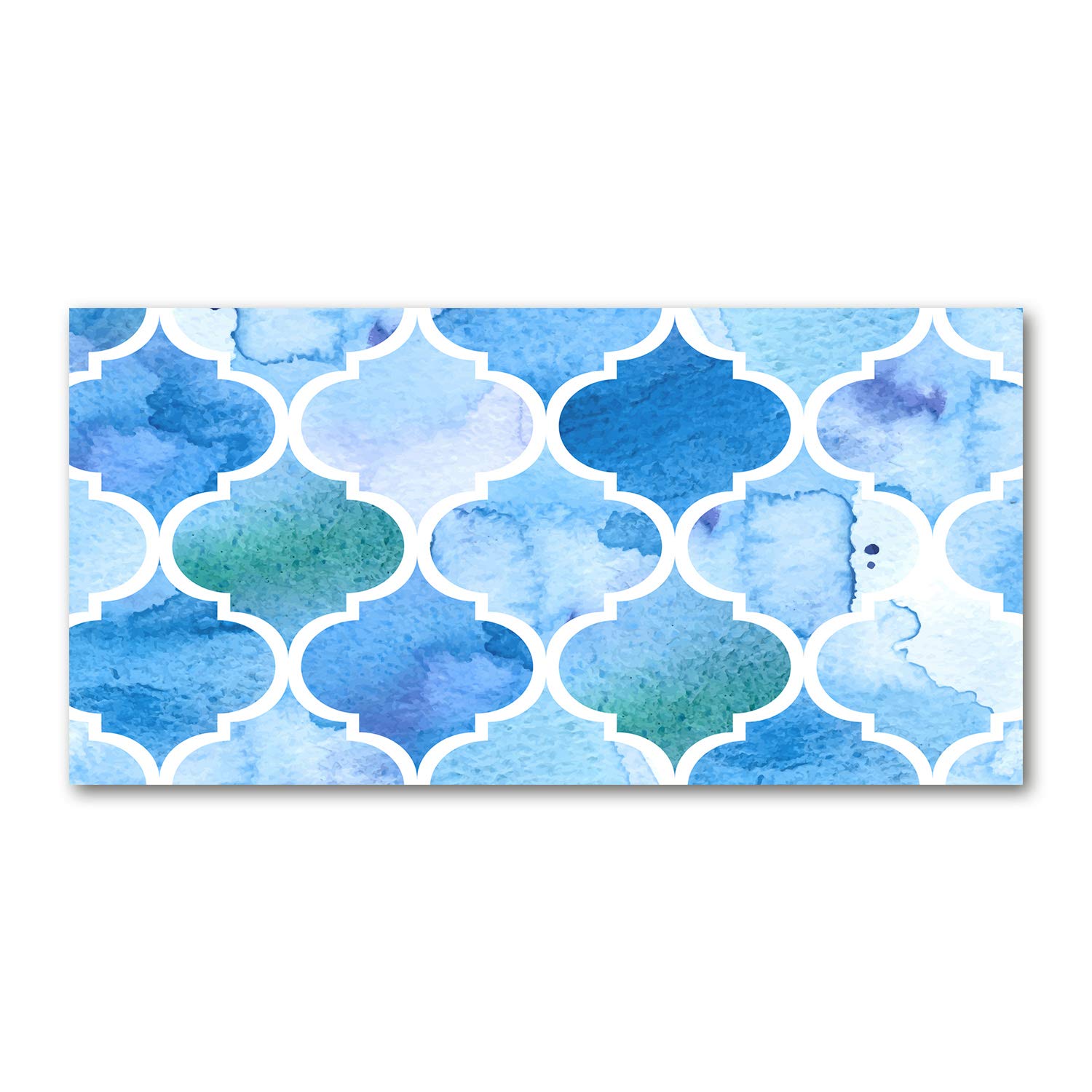 Image tableau photo de qualité supérieure sur verre 120x60 cm bleu azur