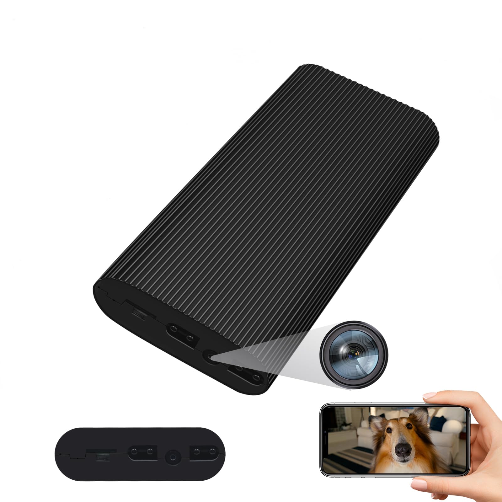Mini Camera Wireless Power Bank Camera HD 1080P Portable Video Recorder with Motion Detection Remote Viewing WiFi Nanny