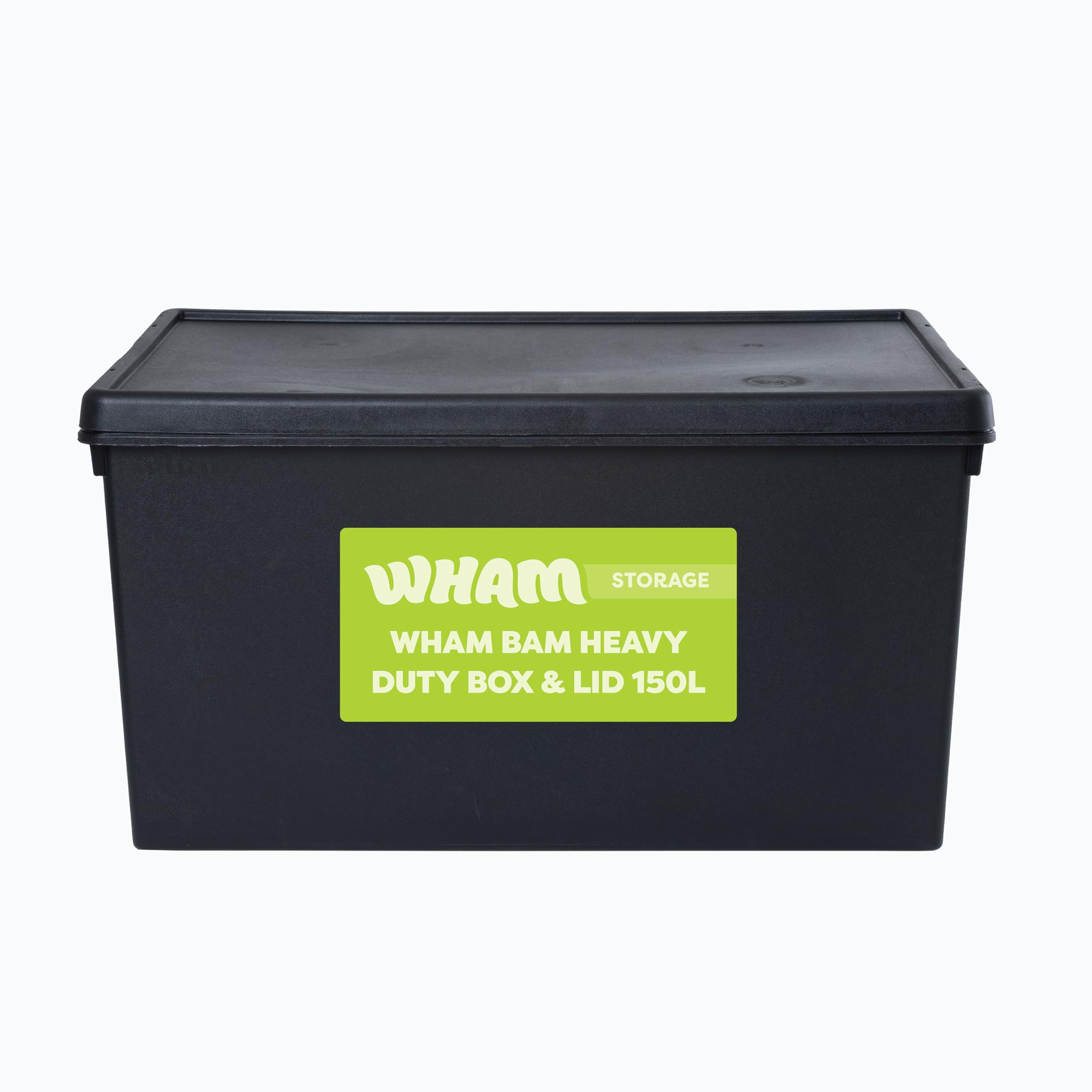 Wham Bam 150L Heavy Duty Box with Lid | Eco-Friendly Storage | Ideal for Tools, DIY & Outdoor Gear | 100% Recycled Plastic | Made in UK