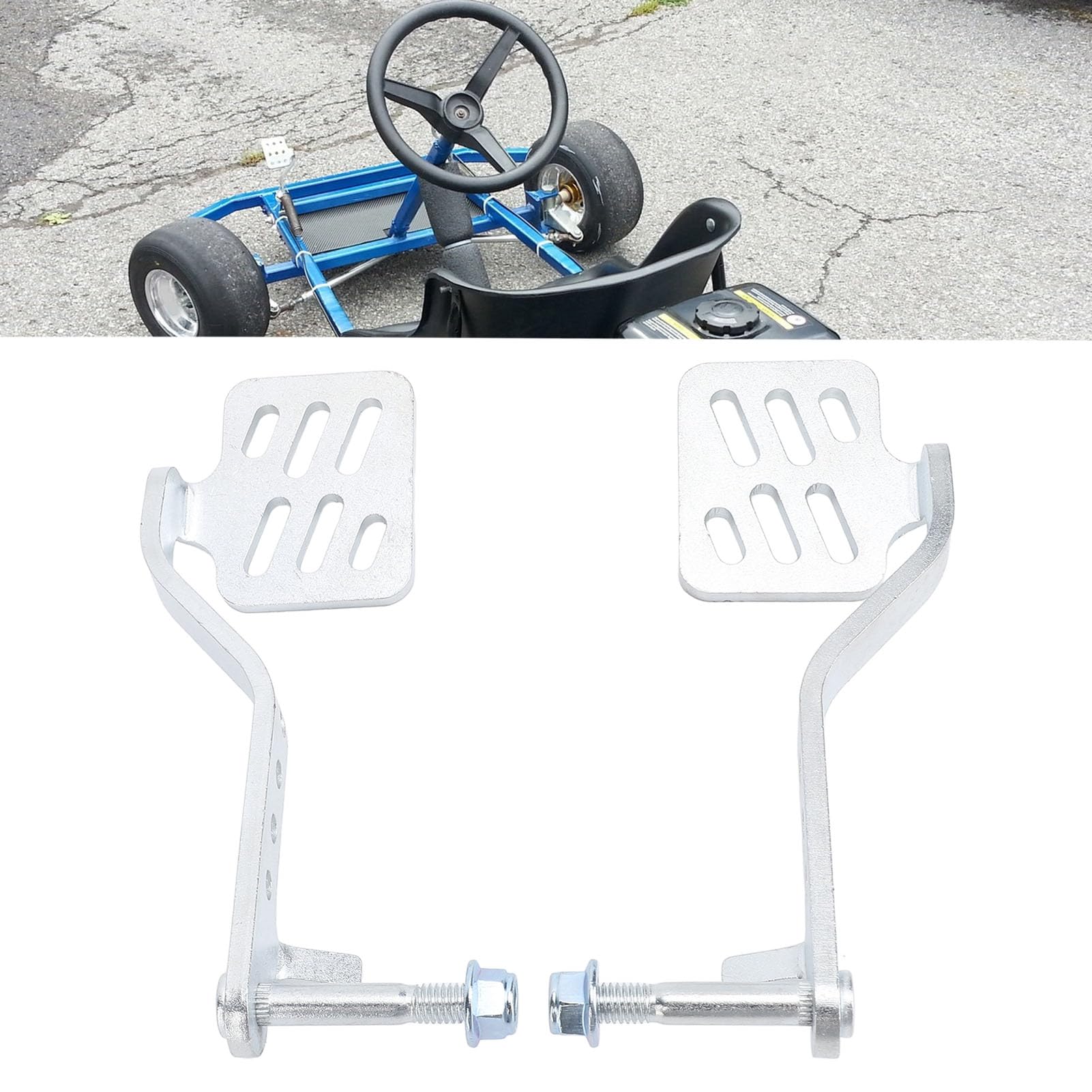 Gas- und Bremspedal, Stahlpedale für Gokarts mit 71-Zoll-Gaszug, Ersatz für Gas- und Bremspedal, mit Road Rocket, Azusa Fun Kart, ideal für Drift-Trike-Rennen
