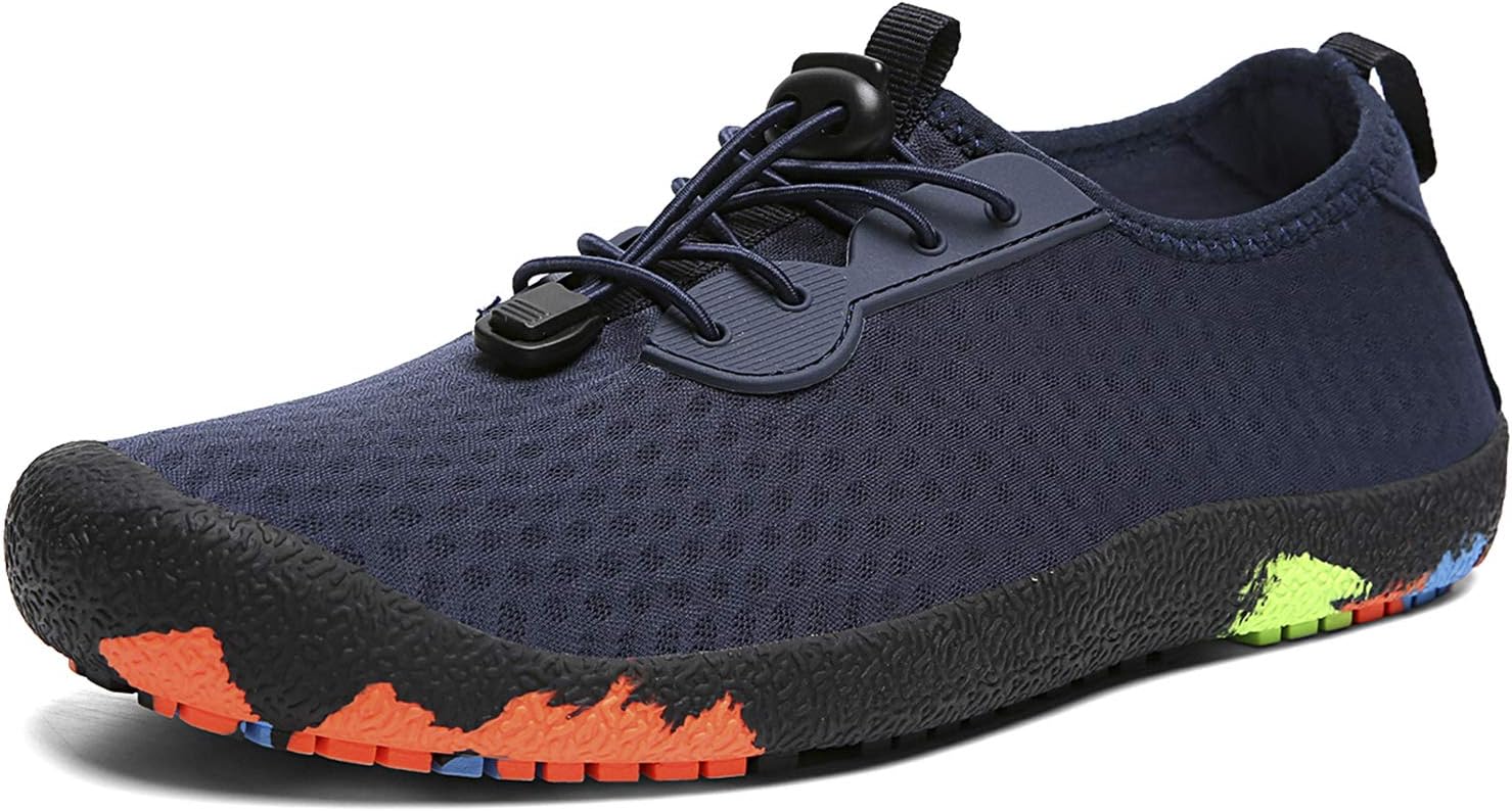 Uminder Walking Shoes for Men Breathable Quick Dry Barefoot Road Running Shoe Navy Size 11
