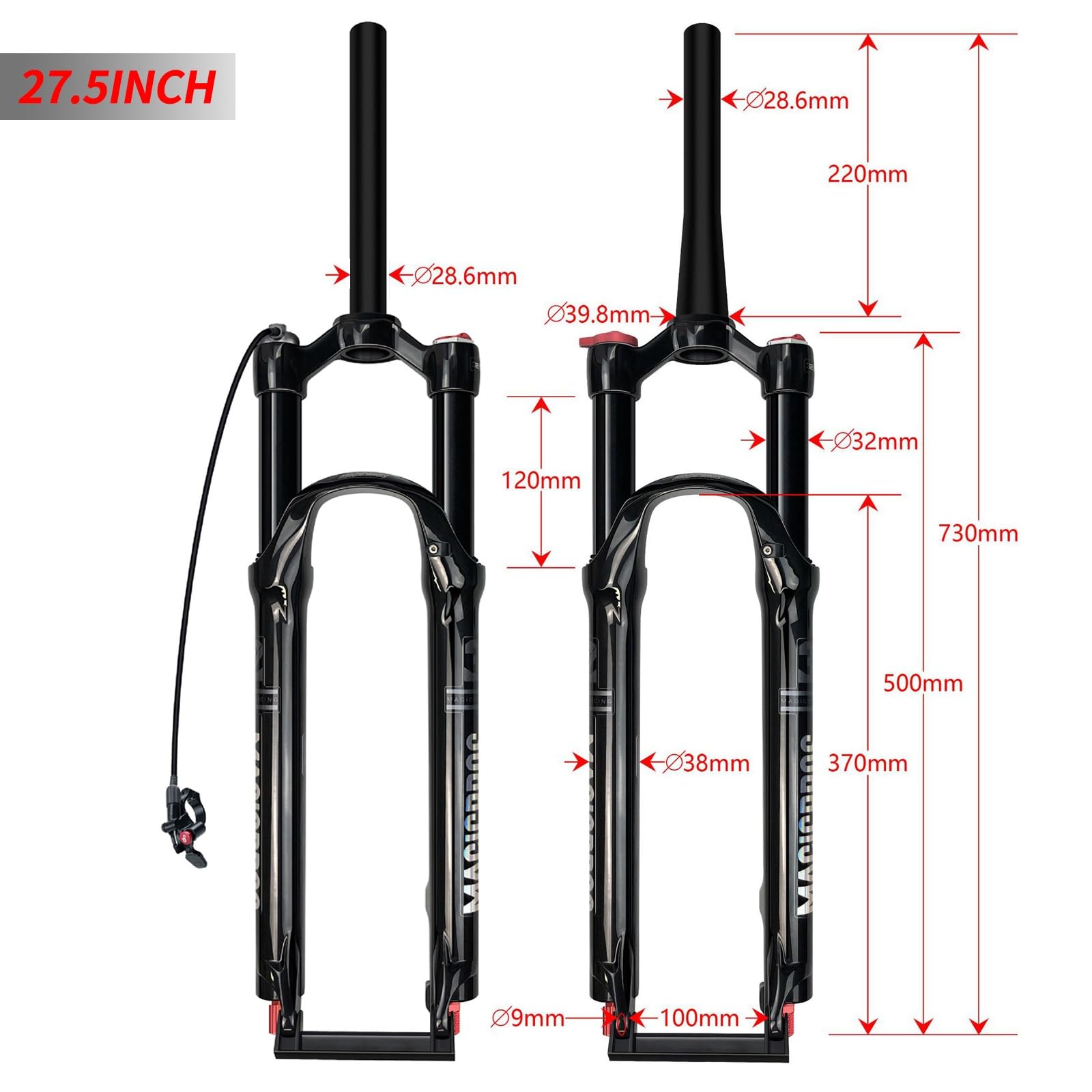 軽量サスペンションフォーク27.5インチ　 29インチ Amazon | 26/27.5/29インチバイクサスペンションフォーク1-1/8インチ