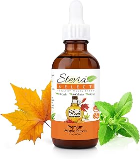 Stevia Select Maple Flavored Liquid Stevia – Zero Calorie Coffee, Tea, Drink & Baking Sweetener, All-Natural, No Erythritol, Keto-Friendly Sugar Alternative, 300 Servings – 2 Oz (1 Pack)