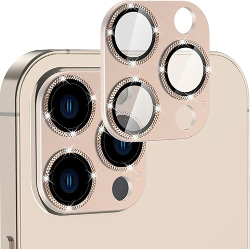 GAHOGA - Protector de lente de cámara compatible con iPhone 13 Pro (6.1 pulgadas), 13 Pro Max (6.7 pulgadas), tratamiento antirreflectante, marco de