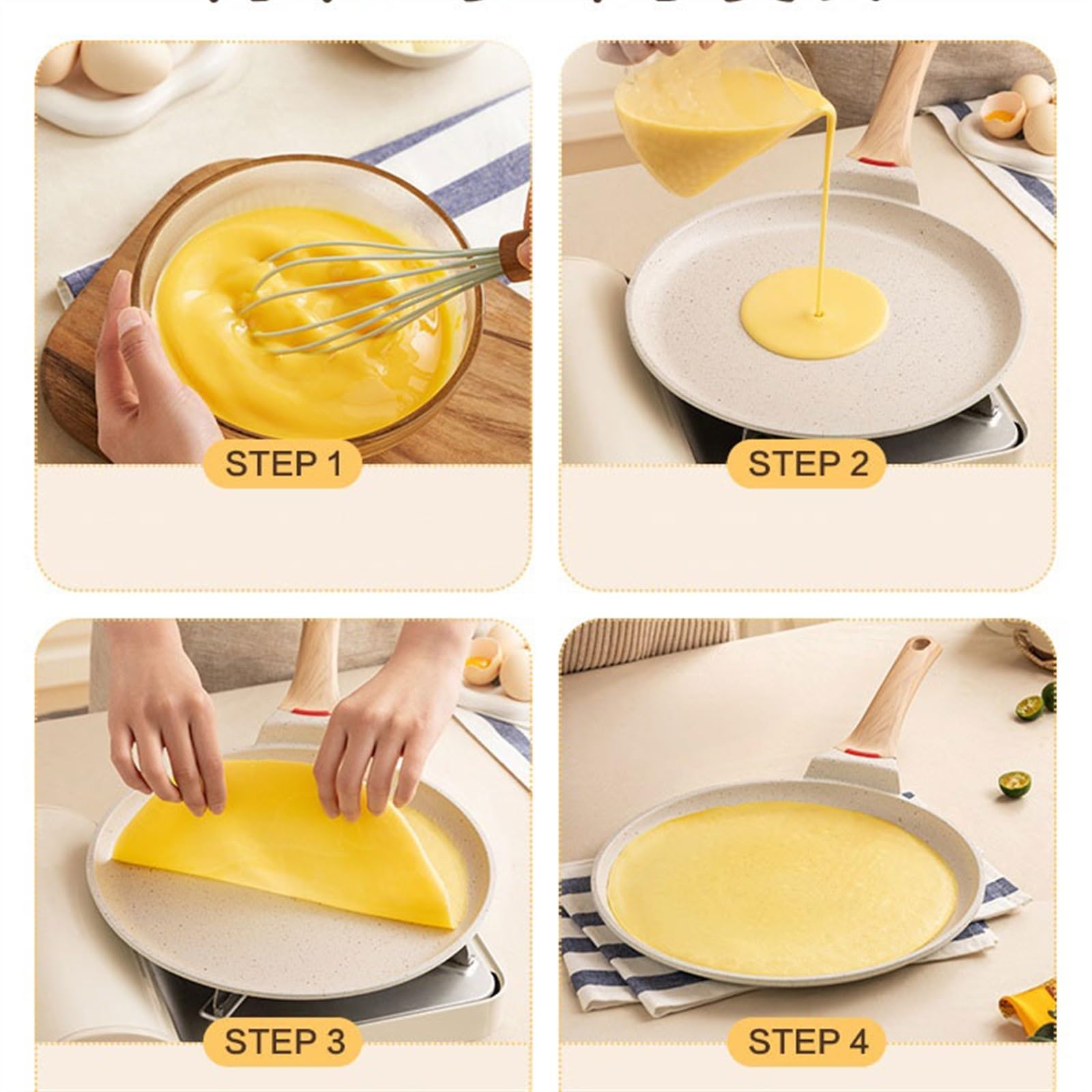 Padelle Padella da 20 cm/24 cm/28 cm antiaderente for lasagne Crosta di torta Frittata for colazione for bistecca casa Pentole per frittata(24cm)