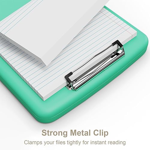 Miniatura 60 de Piasoenc Portapapeles con almacenamiento, caja de organización de 8.5 x 11 pulgadas con soporte para bolígrafo y carpeta de papel legal A4, folio