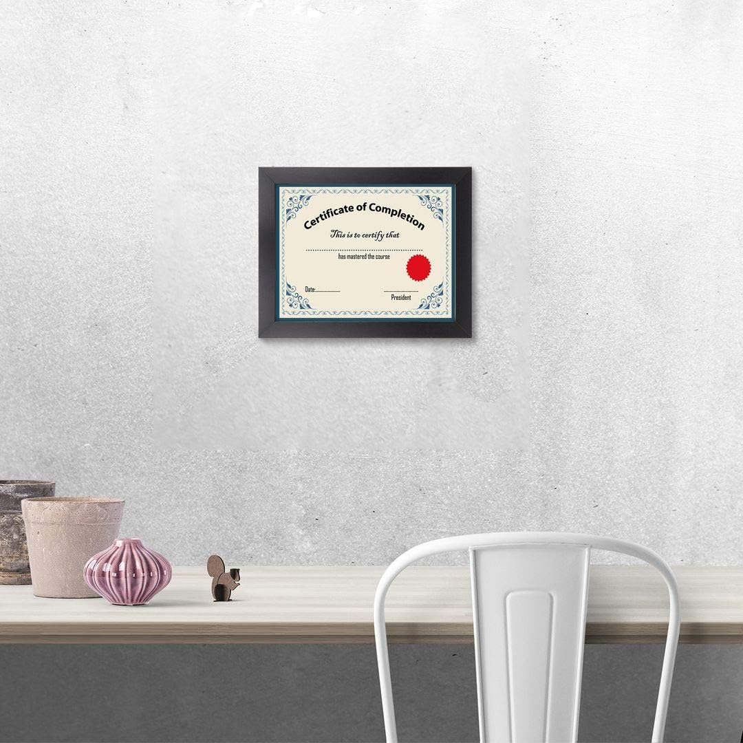 iDecorlife Premium 8.5x11Certificate Frame 2PCs - 8.5x11 Document Frames - Wall Mounting Ready with Tabletop Stand Ready for Verticle Display - Wood High Definition Glass Diploma Frame