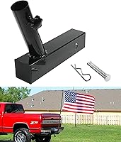 Reswish Universal Hitch Flag Pole Holder for 2" Receivers - Anti-Wobble Screw, Angled Mount, Fits Trucks Jeeps RVs