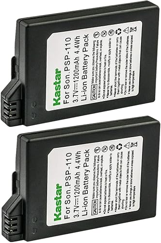 Kastar Paquete de 2 baterías de repuesto para batería Sony PSP-S110, PSPS110, Sony PSP-2000, PSP-2001, PSP-2002, PSP-2003, PSP-2004, PSP-2005,