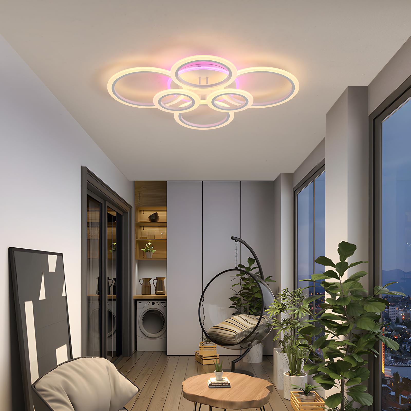 plafón redonda,70W plafon techo interior,plafon led techo blanco control remoto,luz led lampara techo modernos,lamparas de techo salon para comedor,dormitorio,cocina,3000K-6000k