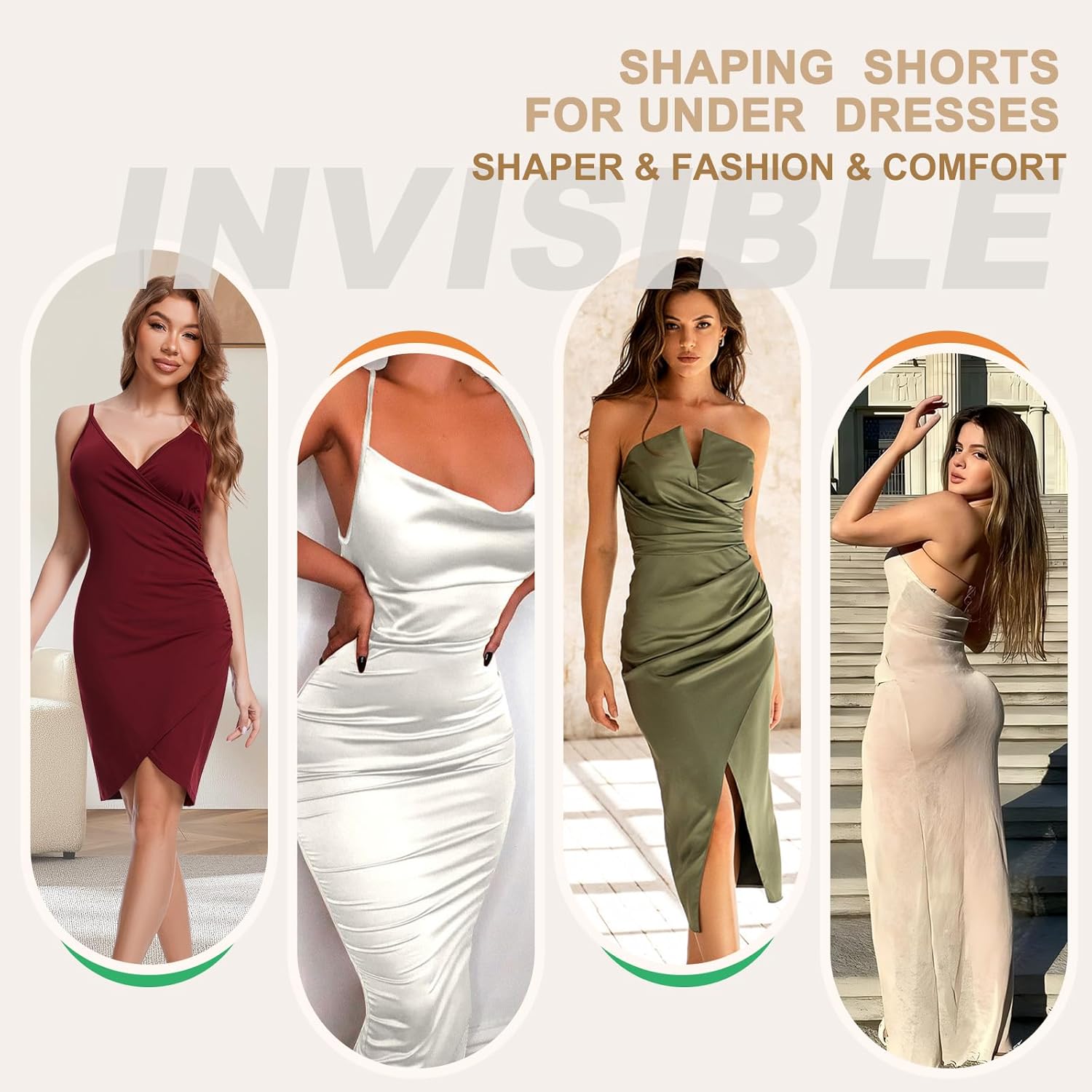 Tummy Control Shapewear Shorts for Women High Waisted Body Shaping Shorts for Under Dress Butt Lifting Shapewear - Image 5