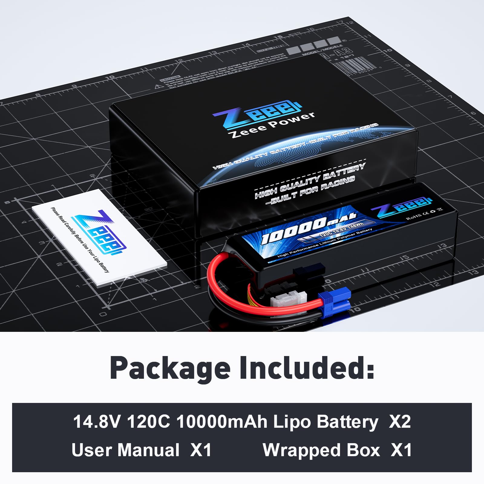 Zeee 5000mAh リチウムポリマーバッテリー Zeee 7.2V 5000mAh NiMH バッテリー TAMIYAプラグ付き 2パック