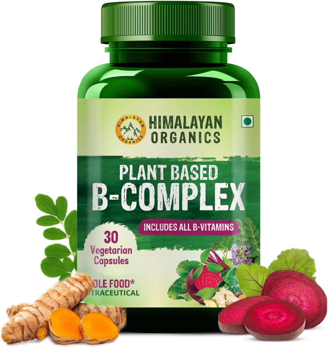 Amazon.com: Generic Plant Based Vitamin B Complex with 100% RDA B1, B2 ...