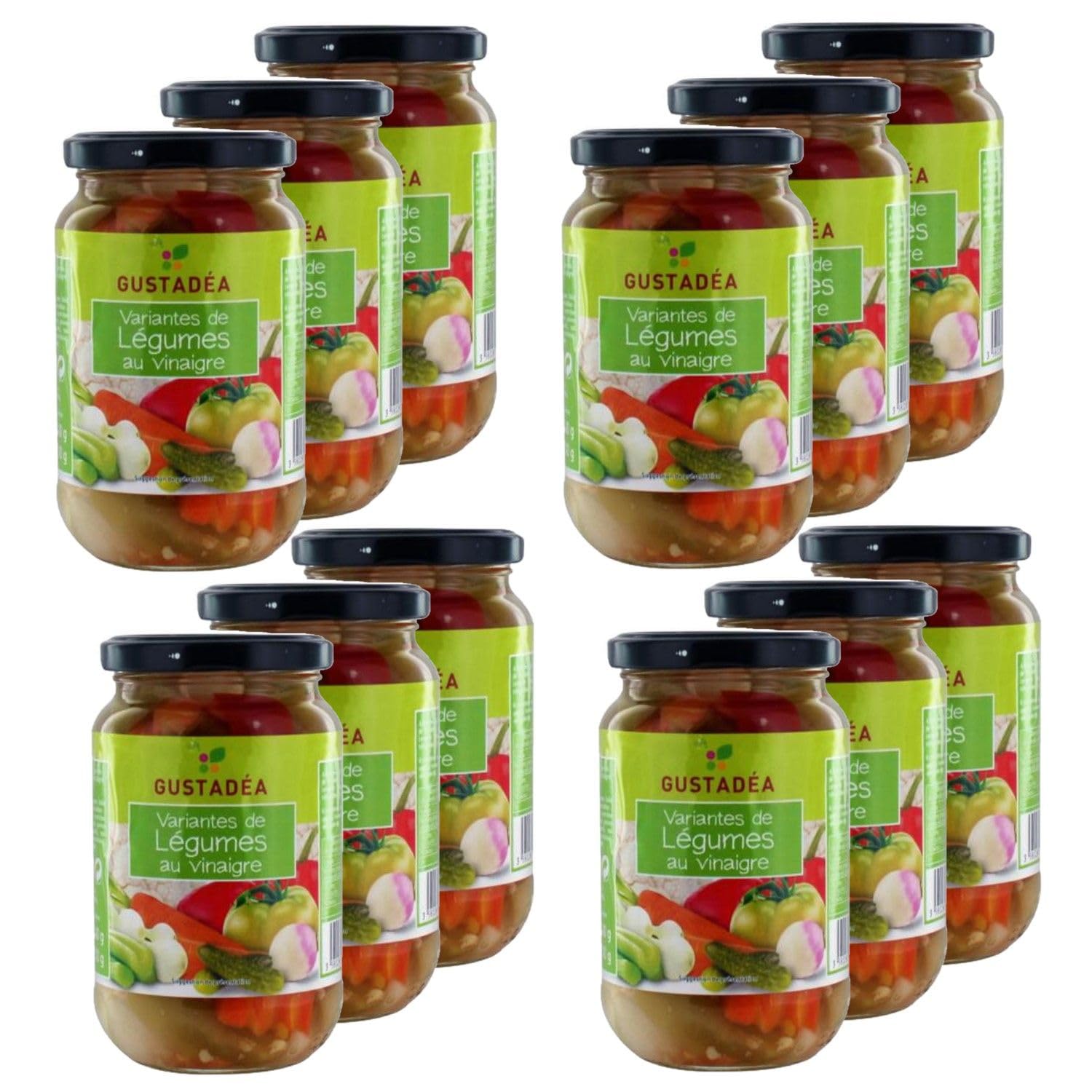 Lot 12x Variante de légumes au vinaigre - Gustadéa - pot 340g