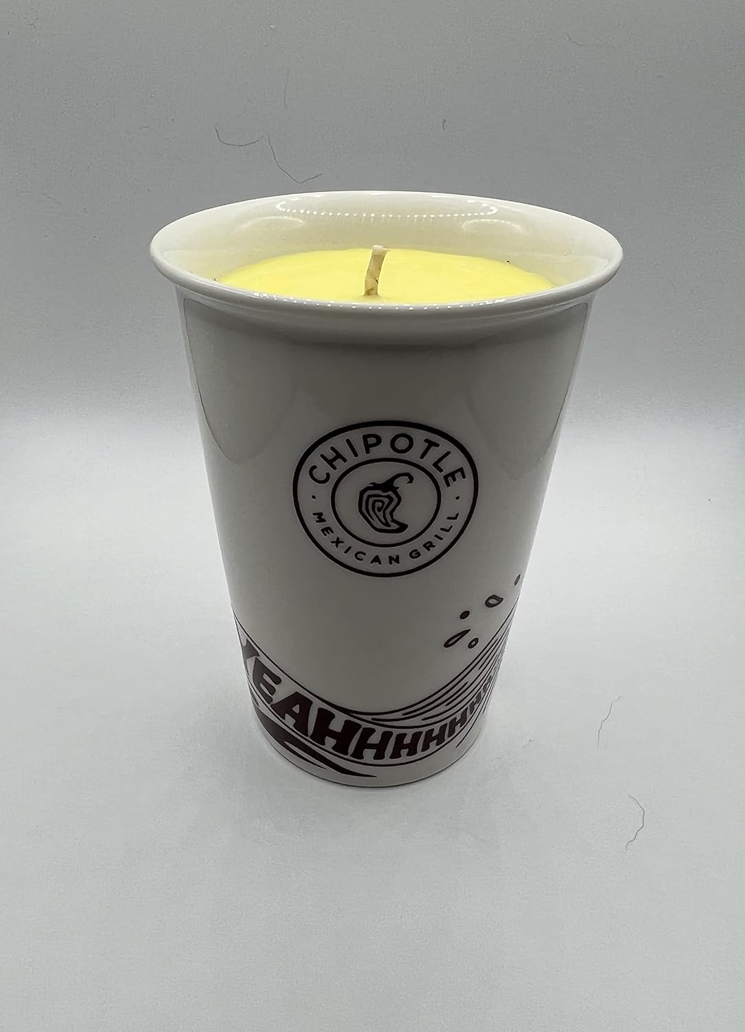 Chipotle Mexican Grill Water Cup Candle Lemonade Scented Candle