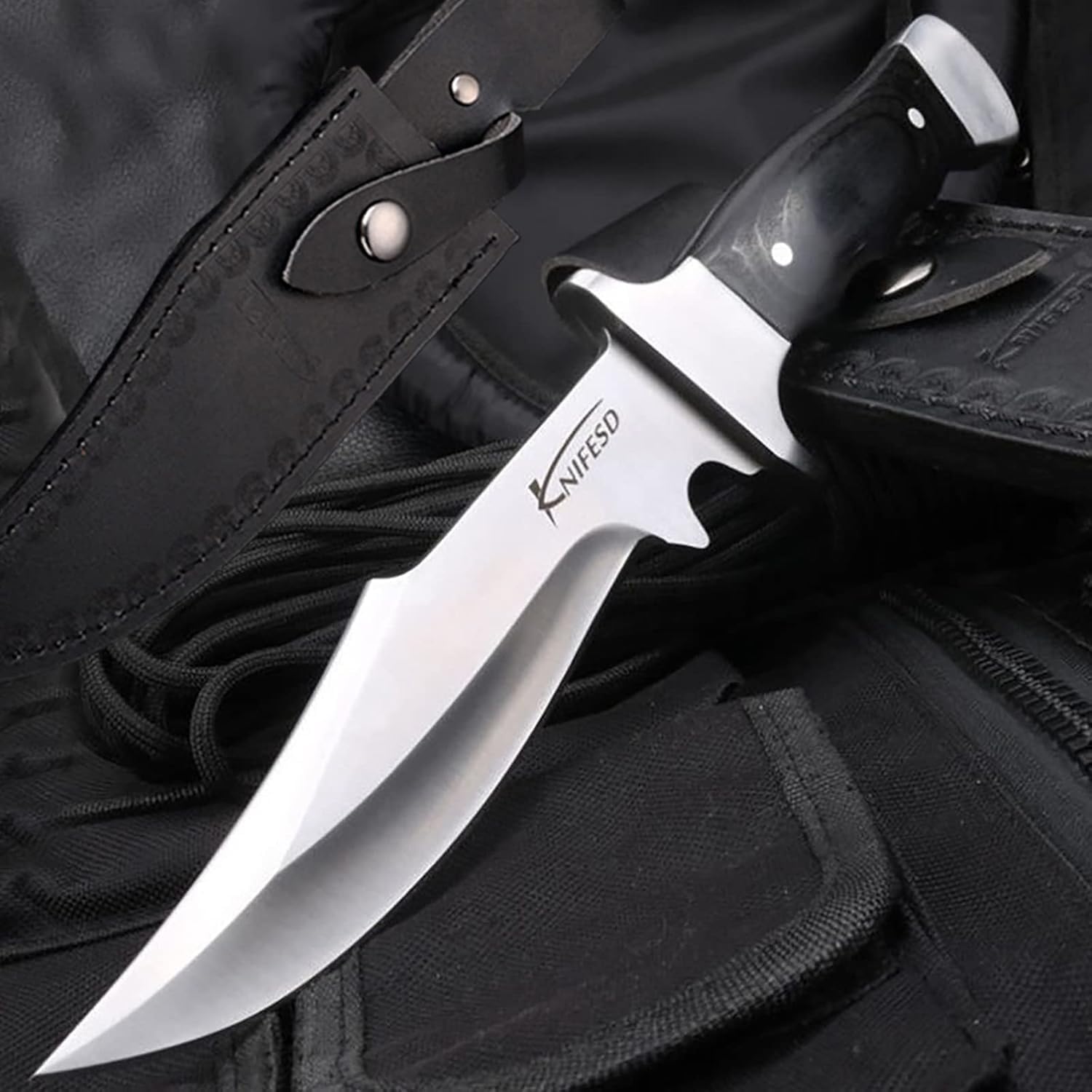 Omesio UMF Fixed Blade Knives Survival Knives for Hunting, Hunting Knives with Sheath Full Tang Knives, Fixed Blade Knives for Men Machete Sheath Camping Deer Dressing Skinner