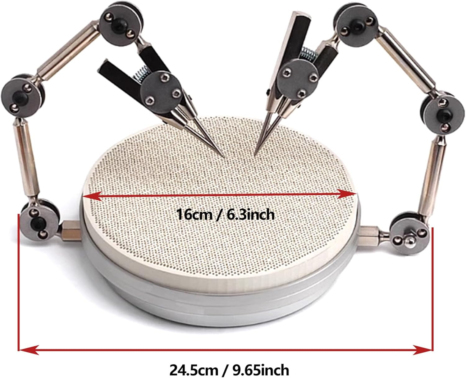 Adjustable Honeycomb Welding Table Clamps with Rotatable Base Jewelry Welding Auxiliary Tools for Precision Electronics Repair, Jewelry Crafting
