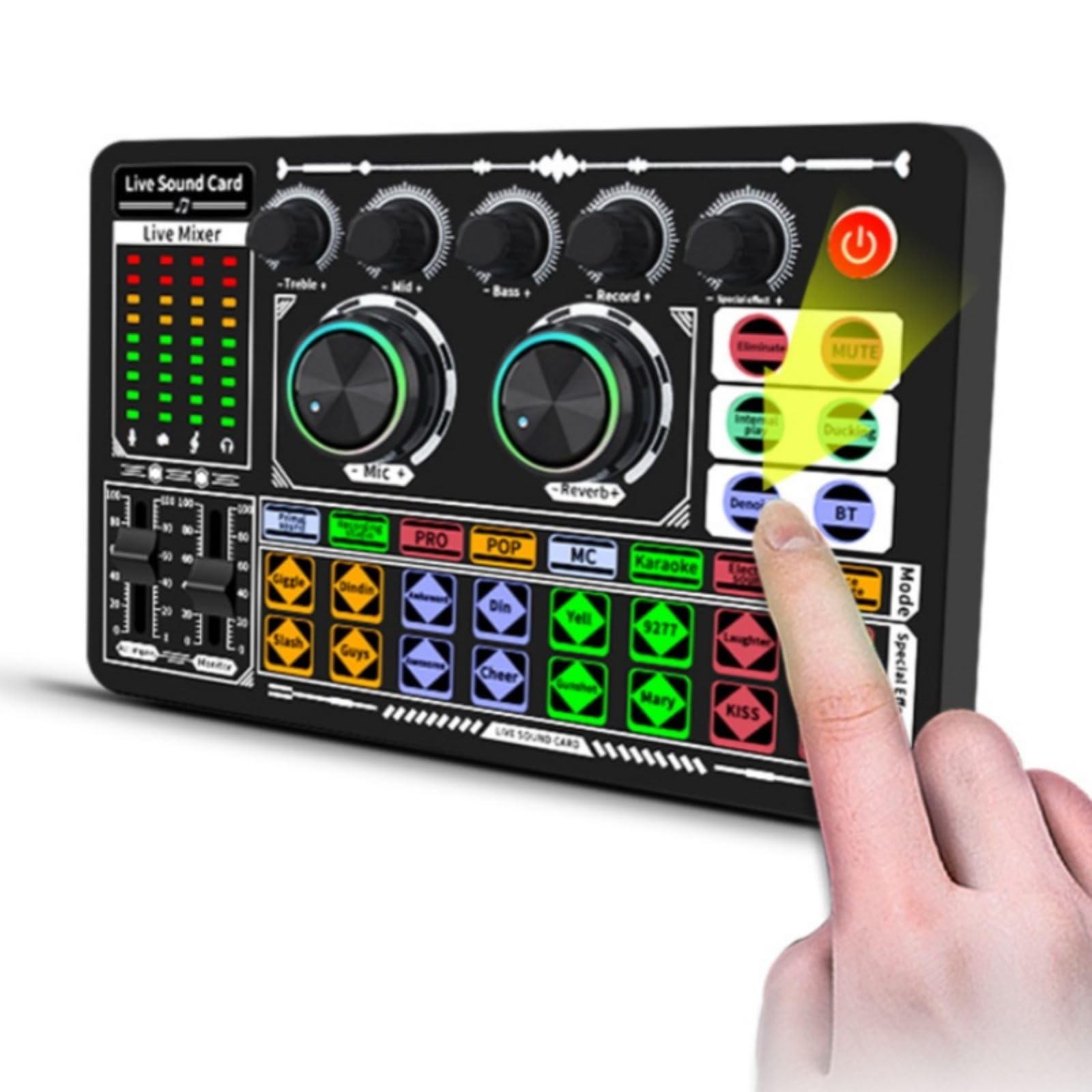 F999 Podcast Apparecchiature di Registrazione Mixer Voce Live Sound Card DJ Audio Bluetooth