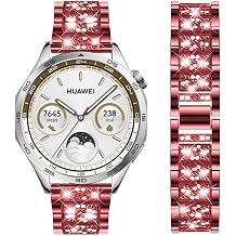 DEALELE Bands Compatible with Samsung Galaxy Watch 46mm / Galaxy 3 45mm / Huawei Watch 5/5 Pro / 4/4 Pro / 3/3 Pro / GT4 / GT3 / GT2 46mm, 22mm Bling Dimaond Metal Replacement Strap