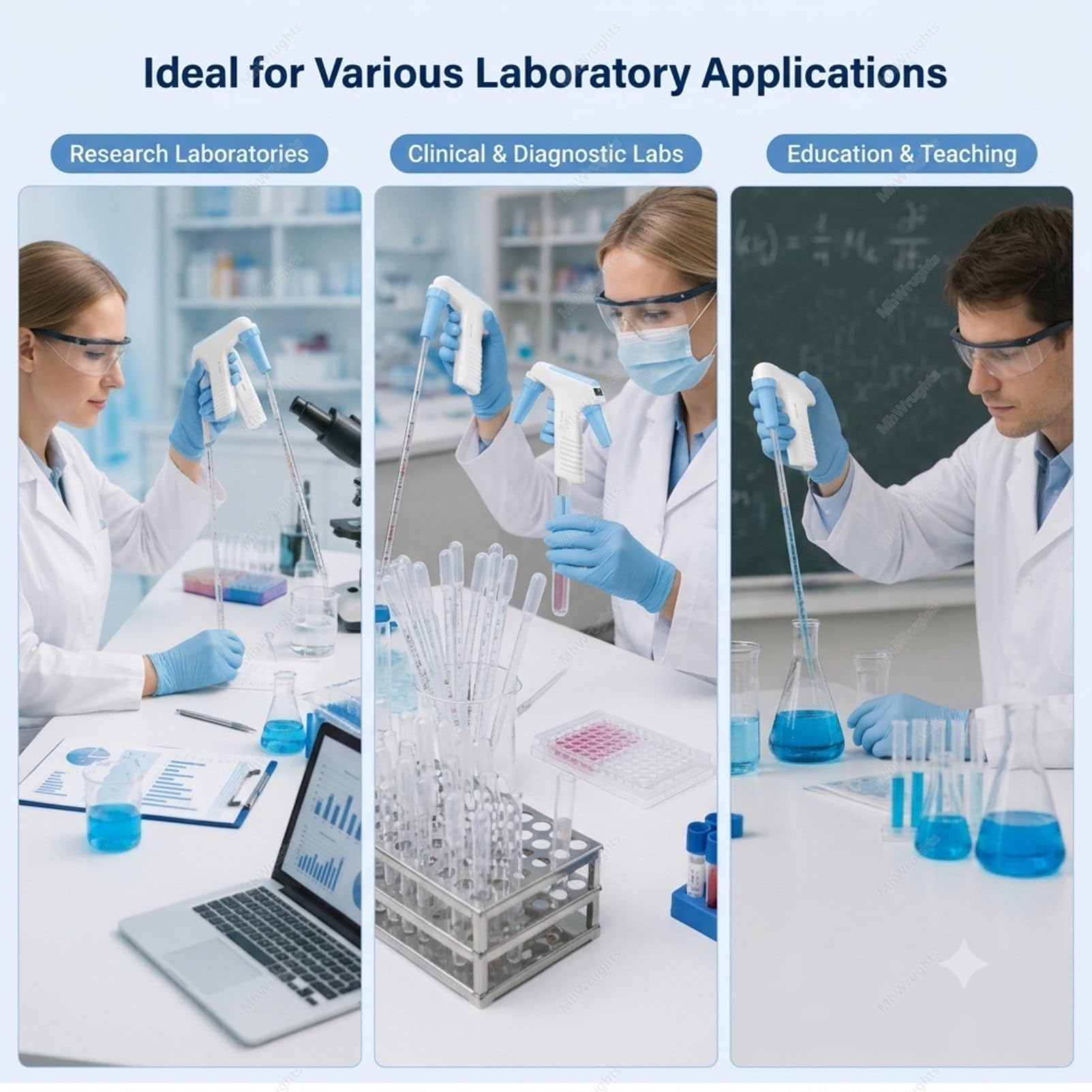 Pipettatrice elettrica da Laboratorio, Controller Digitale Automatico per Pipette con intervallo da 0,1 a 100 ml, Design Ricaricabile e Controllo del trasferimento di liquidi a 6 velocità