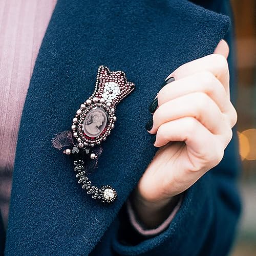 Miniatura 2 de COHEALI Dijes para hacer joyas, 48 piezas de resina, cabeza de dama, camafeo con parte trasera plana, cabujones vintage sin perforar, abalorios para