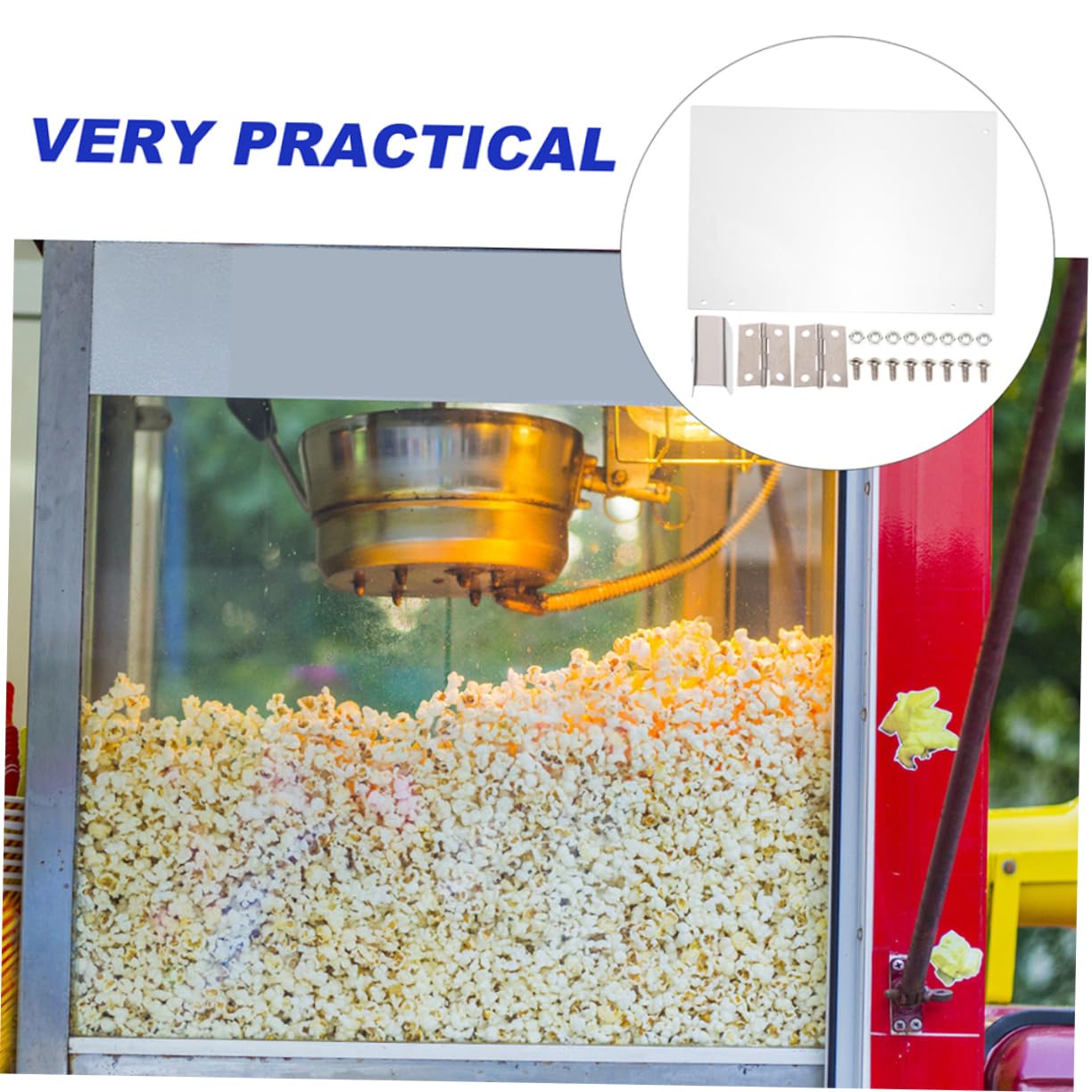 Türverkleidung Oberfläche Glatter Gewerbliche und Bruchfester für Popcorn Maschinen aus Dickem Kunststoff Transparente Popcorn Platte Popcornmaschinen im Geschäft