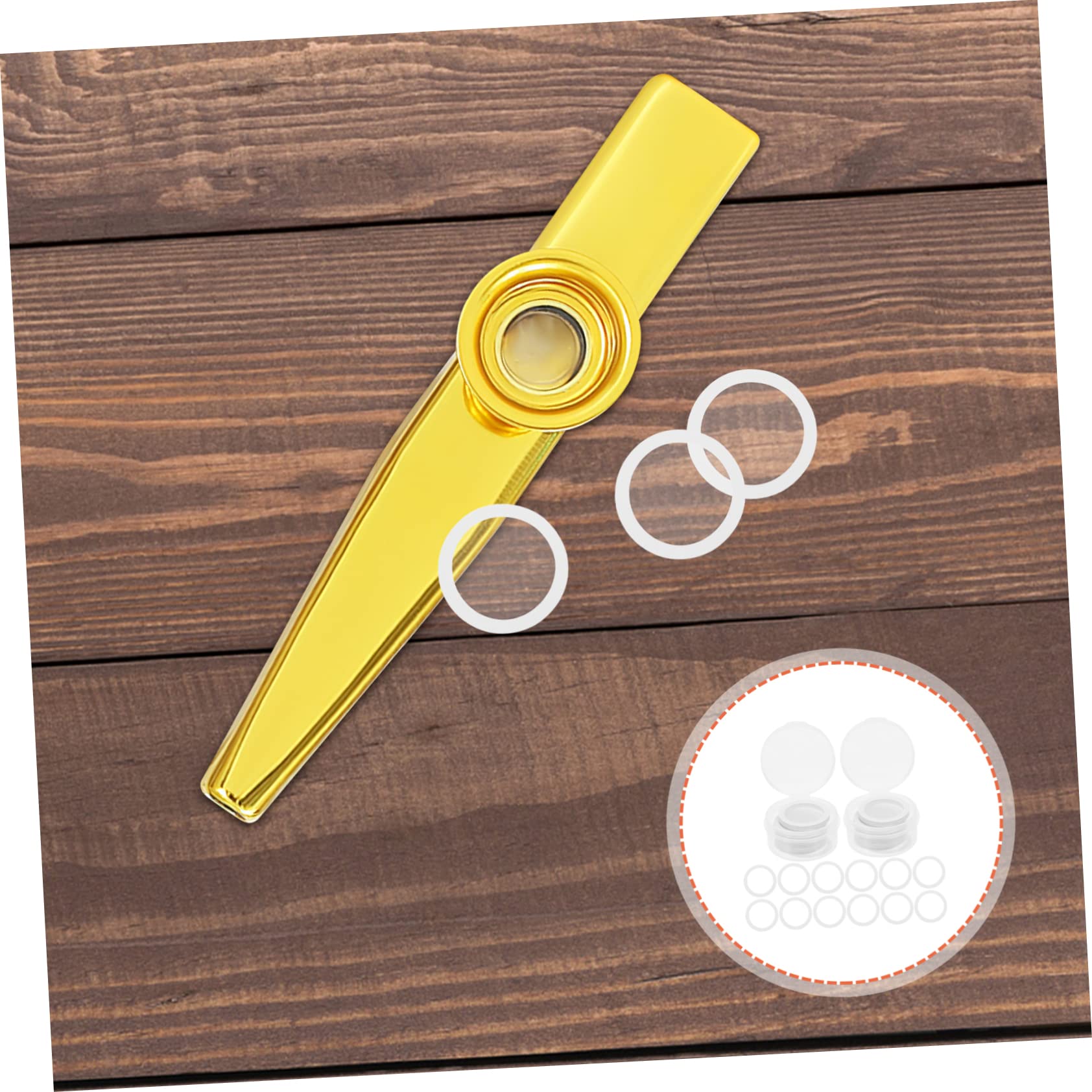 FUNOMOCYA 2sets Professional Kazoo Diaphragms Kazoo Flute Membranes Extracted from Pe 60pcs*2