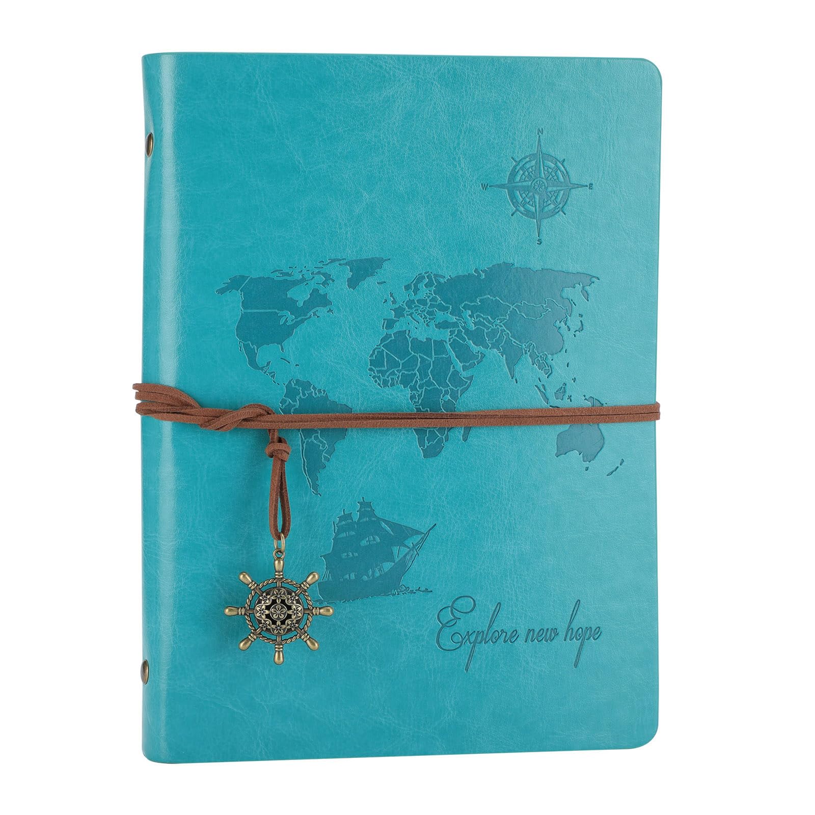 Aomiduo A5 Notizbuch Nachfüllbar Tagebuch Vintage Spiralbindung Reisetagebuch PU Leder Notebooks journal für Zeichnen Skizzieren Geschenk für Mädchen Jungen braun