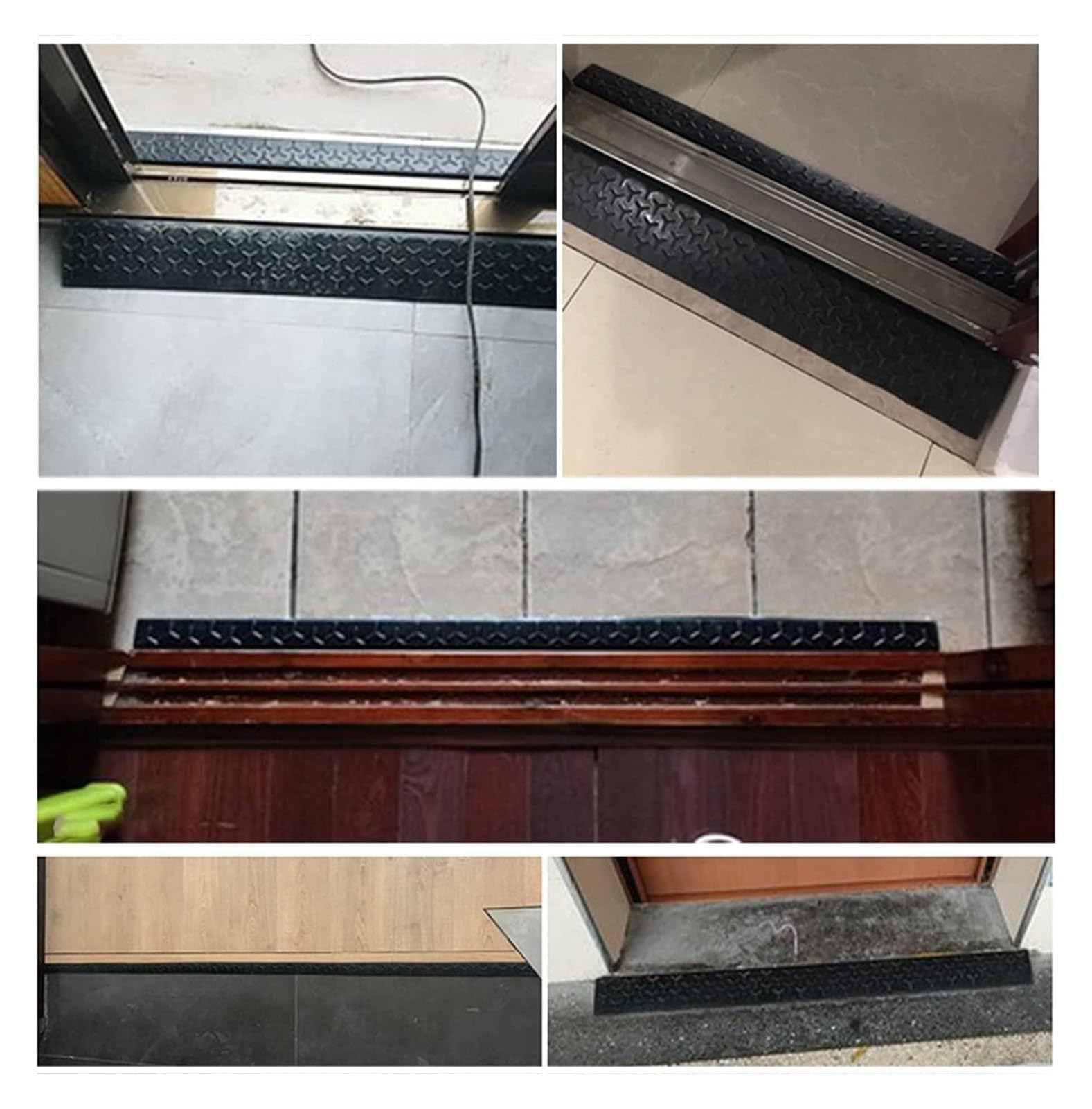 Rampa de Acceso para Silla de Ruedas, de Goma, Antideslizante, para Scooter, para transición de Entrada Interior y Exterior, para bordillos, Antideslizante (un Color, 100 x 4 x 1 cm)