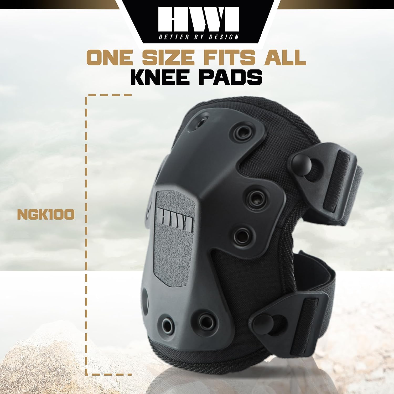 Next Generation Knee Pad for Protection: Combat, Mechanics, Construction, Hunting, Landscaping, Outdoor Survival, Heavy Duty Industrial Grade, Adjustable