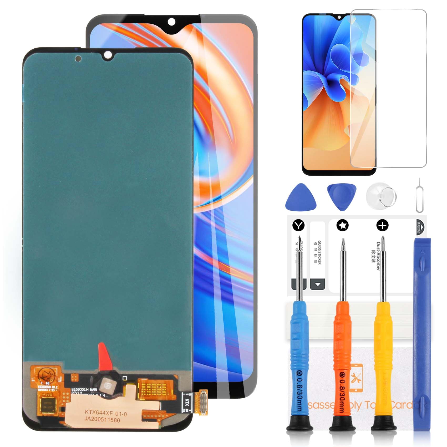 Écran LCD De Remplacement Pour Oppo A91 / Reno3 - Kit Complet Avec Cadre Noir - Modèles PCPM00, CPH2001, CPH2021
