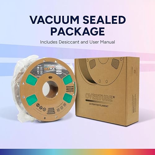 Vista 148 de OVERTURE Filamento de ácido poliláctico de seda, 1/16 de pulgada, acabado bicolor, suave y brillante, carrete 2.2 libras, para joyería de cosplay