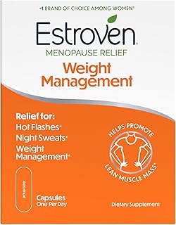 Estroven Weight Management for Menopause Relief - 30 Ct. - Clinically Proven Ingredients Help Manage Weight, Provide Night Sweats & Hot Flash Relief* Drug-Free & Gluten-Free Caplets