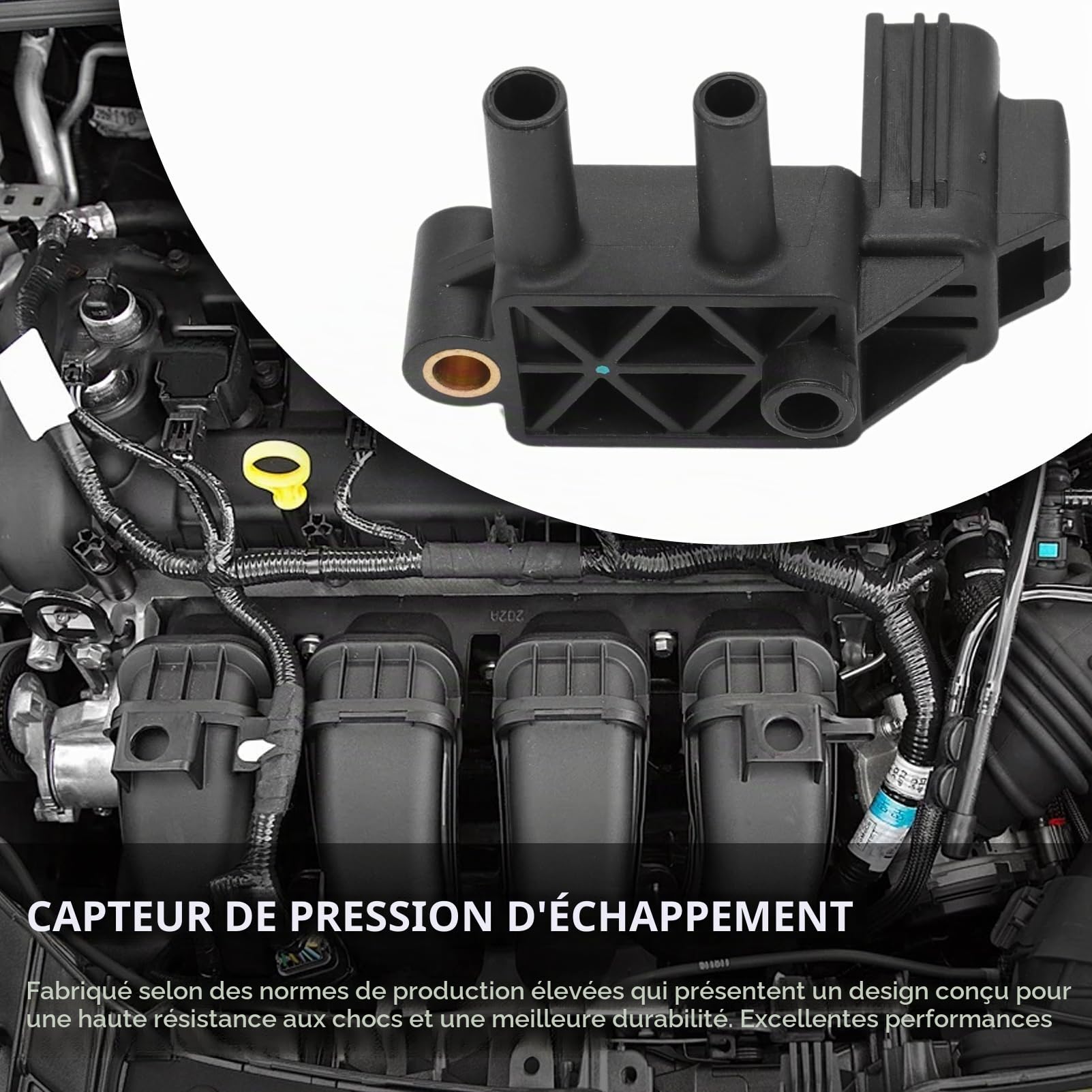 Capteur de pression d'échappement pour Kuga I C-Max 2 Focus 3 Max Galaxy Mondeo S-Max 1698614 pour C30 S40 II S60 II S80 II V40 V50 V60 I V70 III 2010-2015 AV615L200AA 1786775 AV615L200AB