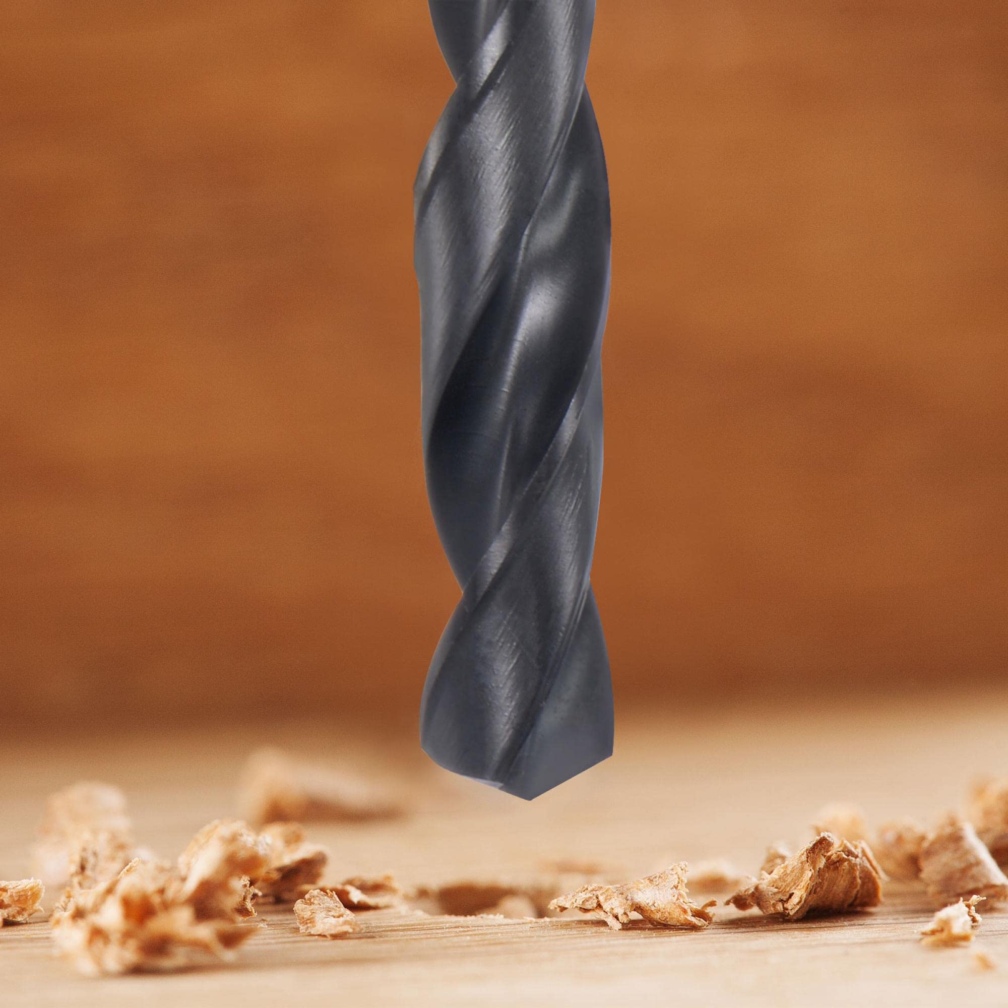 sourcing map Bohrer HSS Spiralbohrer 13.2mm Metallbohrer Stahlbohrer mit Morsekegelschaft 95mm Nutenlänge aus Schnellarbeitsstahl, schwarz oxidiert