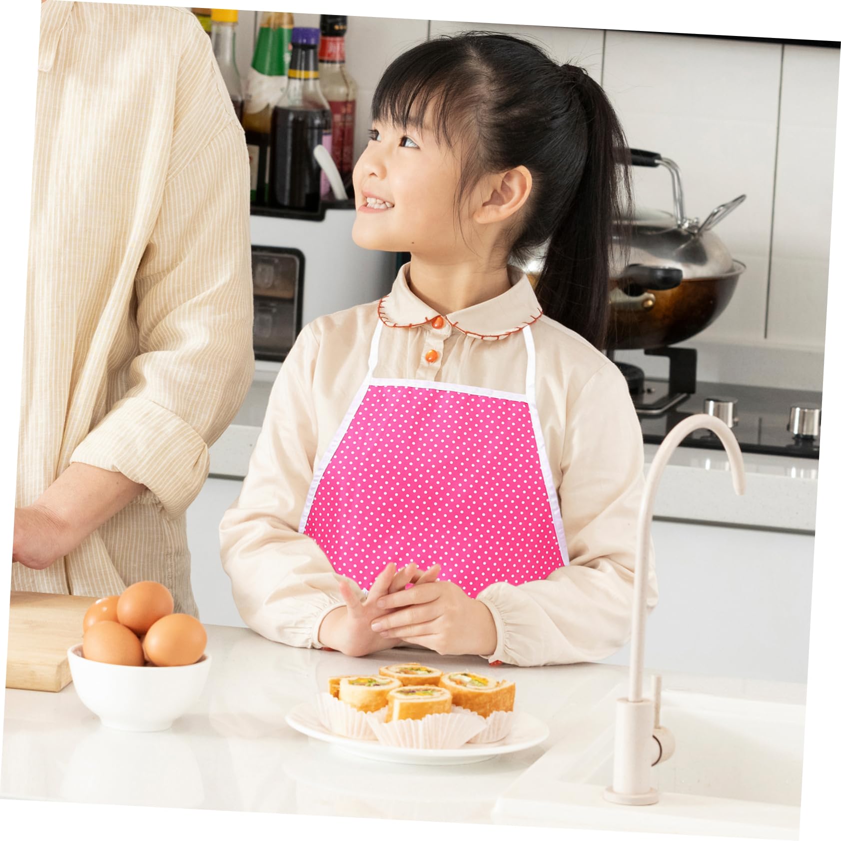 Yardenfun Cooking Apron for Boys and Girls Toddler Apron Set Chef Hat Perfect for Baking and Art Durable and Easy to Use