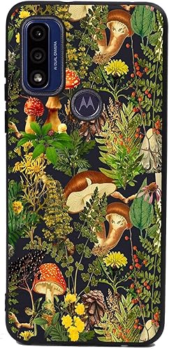 Reocahoo Funda diseñada para Motorola Moto G Pure Mushroom Case, Seta Bosque, Bayas de saúco, Hongos de la Naturaleza Gráfico para Moto Case Mujeres