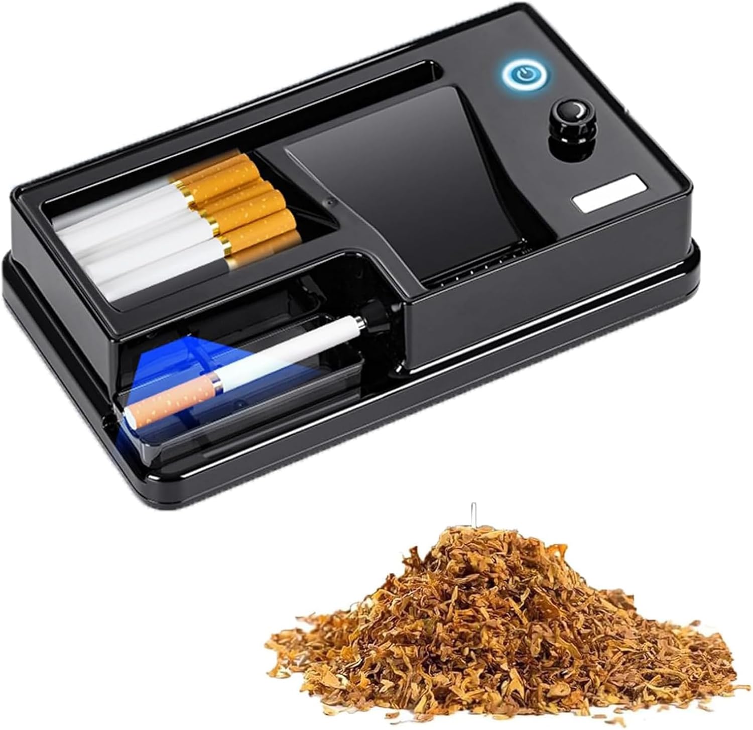 Cigarette Rolling Machine, 6.5/8mm Electric Cigarette Roller, Automatic Start and Stop, Multi-Speed Adjustment, 2 Seconds Fast Production, for Most Rolling Paper, Cigarette Tube